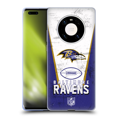NFL Baltimore Ravens Logo Art Banner Soft Gel Case for Huawei Mate 40 Pro 5G