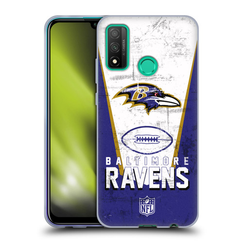 NFL Baltimore Ravens Logo Art Banner Soft Gel Case for Huawei P Smart (2020)
