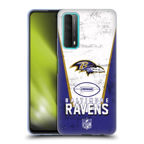 NFL Baltimore Ravens Logo Art Banner Soft Gel Case for Huawei P Smart (2021)