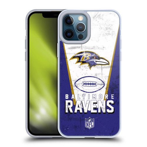 NFL Baltimore Ravens Logo Art Banner Soft Gel Case for Apple iPhone 12 Pro Max
