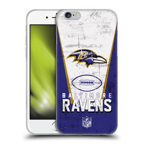 NFL Baltimore Ravens Logo Art Banner Soft Gel Case for Apple iPhone 6 / iPhone 6s