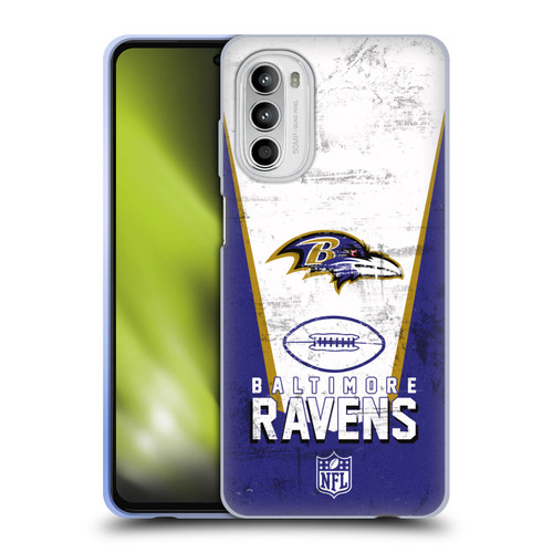 NFL Baltimore Ravens Logo Art Banner Soft Gel Case for Motorola Moto G52