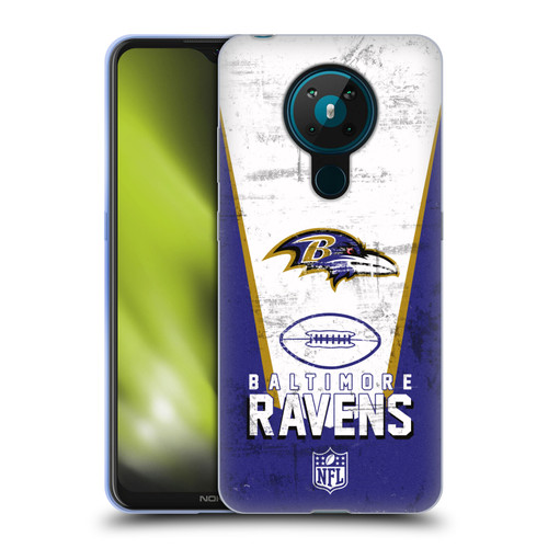 NFL Baltimore Ravens Logo Art Banner Soft Gel Case for Nokia 5.3