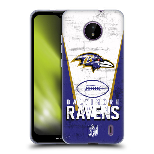 NFL Baltimore Ravens Logo Art Banner Soft Gel Case for Nokia C10 / C20