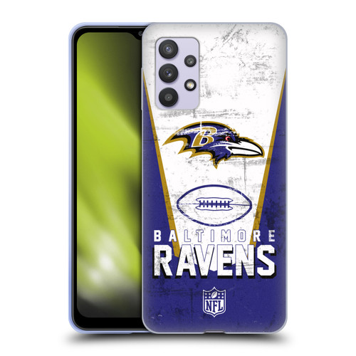 NFL Baltimore Ravens Logo Art Banner Soft Gel Case for Samsung Galaxy A32 5G / M32 5G (2021)