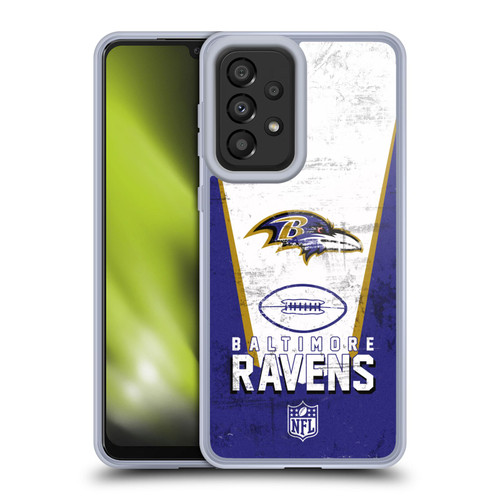 NFL Baltimore Ravens Logo Art Banner Soft Gel Case for Samsung Galaxy A33 5G (2022)
