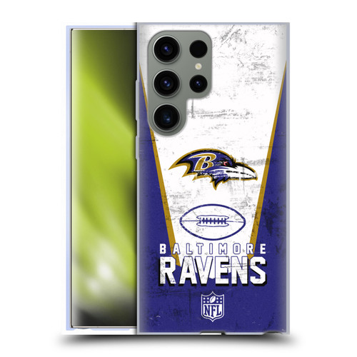 NFL Baltimore Ravens Logo Art Banner Soft Gel Case for Samsung Galaxy S23 Ultra 5G