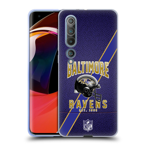 NFL Baltimore Ravens Logo Art Football Stripes Soft Gel Case for Xiaomi Mi 10 5G / Mi 10 Pro 5G