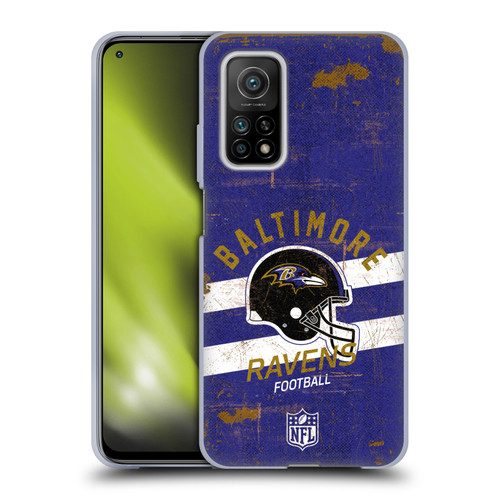 NFL Baltimore Ravens Logo Art Helmet Distressed Soft Gel Case for Xiaomi Mi 10T 5G