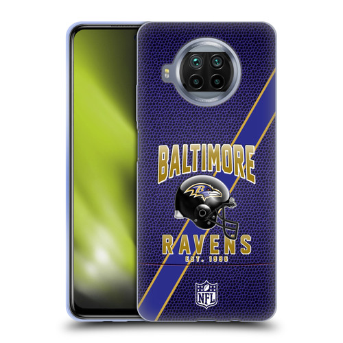 NFL Baltimore Ravens Logo Art Football Stripes Soft Gel Case for Xiaomi Mi 10T Lite 5G