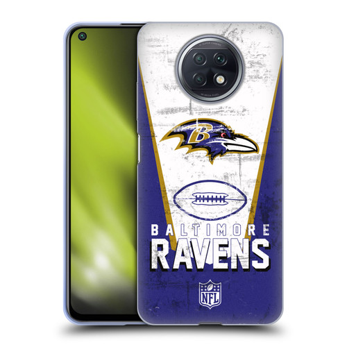 NFL Baltimore Ravens Logo Art Banner Soft Gel Case for Xiaomi Redmi Note 9T 5G