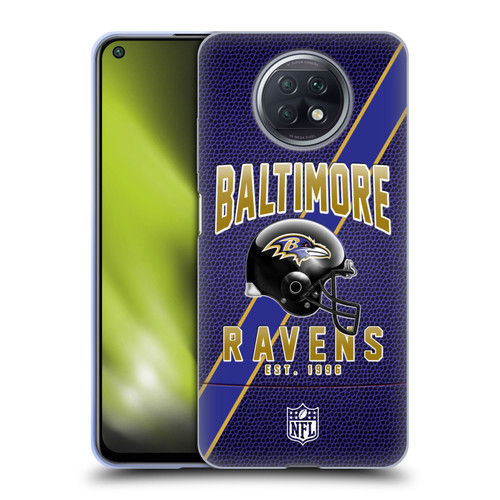 NFL Baltimore Ravens Logo Art Football Stripes Soft Gel Case for Xiaomi Redmi Note 9T 5G