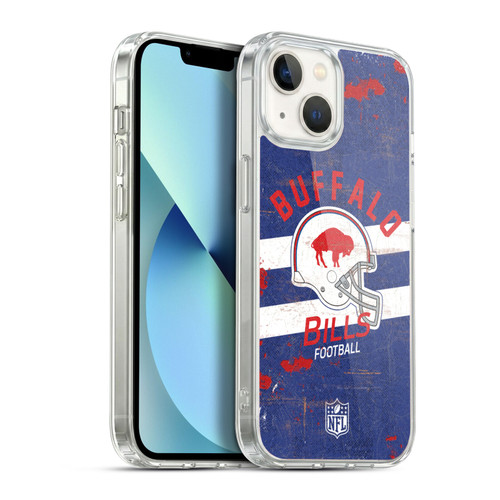 NFL Buffalo Bills Logo Art Helmet Distressed Soft Gel Case for Apple iPhone 13