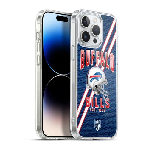 NFL Buffalo Bills Logo Art Football Stripes Soft Gel Case for Apple iPhone 13 Pro Max & MagSafe