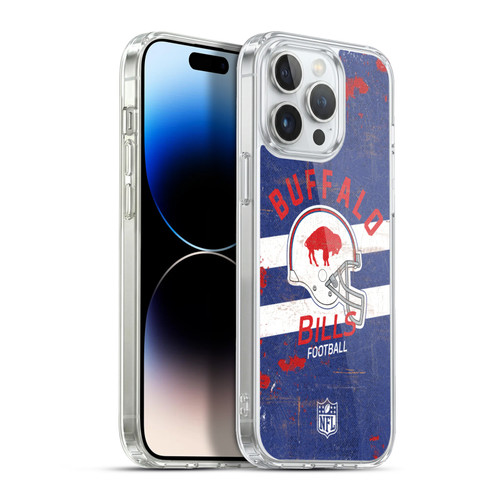 NFL Buffalo Bills Logo Art Helmet Distressed Soft Gel Case for Apple iPhone 13 Pro Max & MagSafe