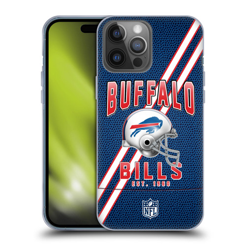 NFL Buffalo Bills Logo Art Football Stripes Soft Gel Case for Apple iPhone 14 Pro Max