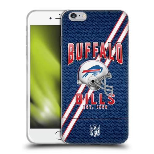 NFL Buffalo Bills Logo Art Football Stripes Soft Gel Case for Apple iPhone 6 Plus / iPhone 6s Plus