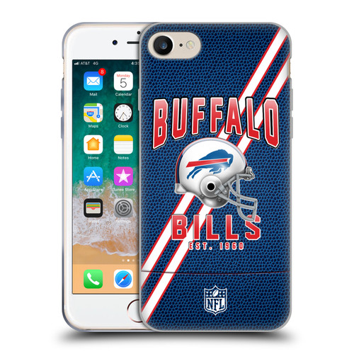 NFL Buffalo Bills Logo Art Football Stripes Soft Gel Case for Apple iPhone 7 / 8 / SE 2020 & 2022