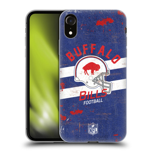 NFL Buffalo Bills Logo Art Helmet Distressed Soft Gel Case for Apple iPhone XR