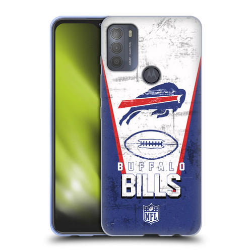 NFL Buffalo Bills Logo Art Banner Soft Gel Case for Motorola Moto G50