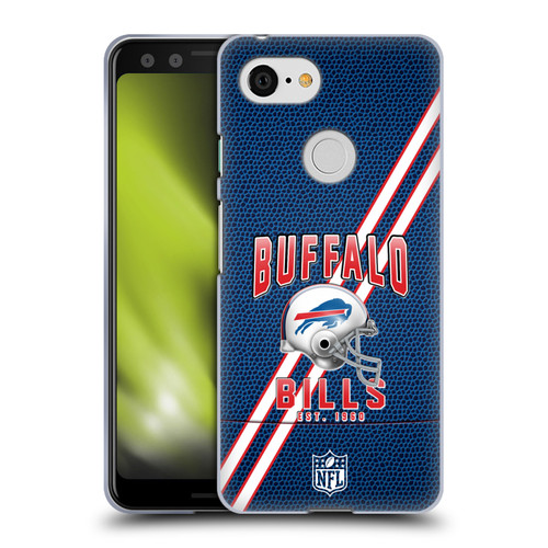NFL Buffalo Bills Logo Art Football Stripes Soft Gel Case for Google Pixel 3