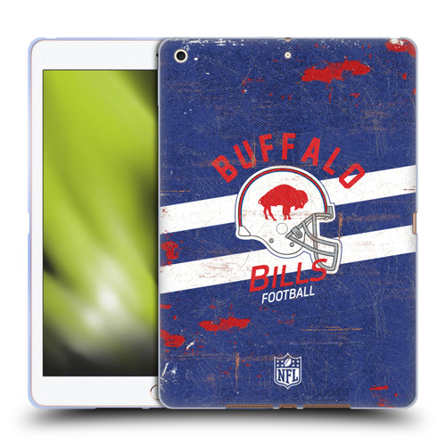 NFL Buffalo Bills Logo Art Helmet Distressed Soft Gel Case for Apple iPad 10.2 2019/2020/2021