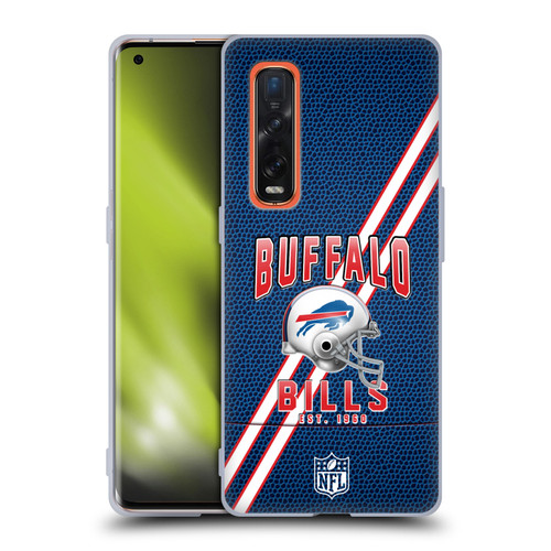 NFL Buffalo Bills Logo Art Football Stripes Soft Gel Case for OPPO Find X2 Pro 5G