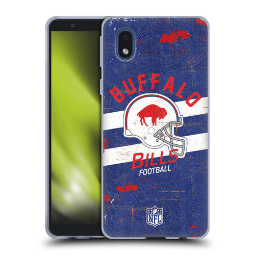 NFL Buffalo Bills Logo Art Helmet Distressed Soft Gel Case for Samsung Galaxy A01 Core (2020)