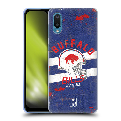 NFL Buffalo Bills Logo Art Helmet Distressed Soft Gel Case for Samsung Galaxy A02/M02 (2021)