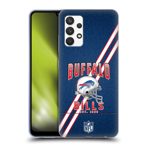 NFL Buffalo Bills Logo Art Football Stripes Soft Gel Case for Samsung Galaxy A32 (2021)