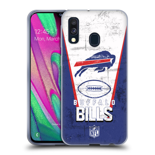 NFL Buffalo Bills Logo Art Banner Soft Gel Case for Samsung Galaxy A40 (2019)