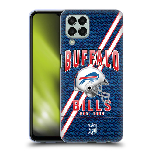 NFL Buffalo Bills Logo Art Football Stripes Soft Gel Case for Samsung Galaxy M33 (2022)