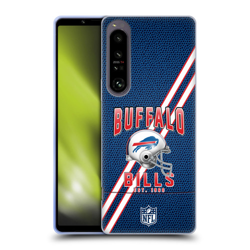 NFL Buffalo Bills Logo Art Football Stripes Soft Gel Case for Sony Xperia 1 IV