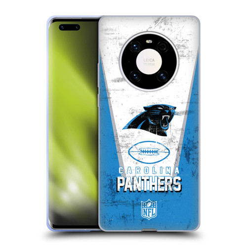 NFL Carolina Panthers Logo Art Banner Soft Gel Case for Huawei Mate 40 Pro 5G