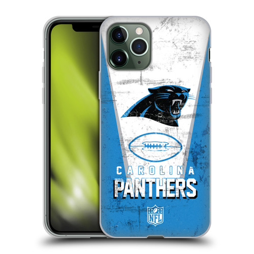 NFL Carolina Panthers Logo Art Banner Soft Gel Case for Apple iPhone 11 Pro