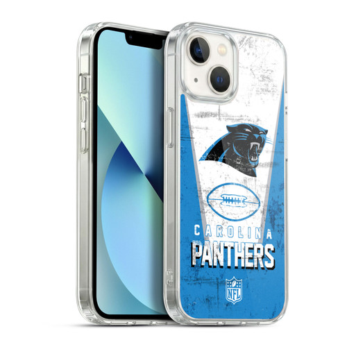NFL Carolina Panthers Logo Art Banner Soft Gel Case for Apple iPhone 13