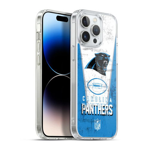 NFL Carolina Panthers Logo Art Banner Soft Gel Case for Apple iPhone 13 Pro Max & MagSafe