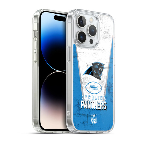 NFL Carolina Panthers Logo Art Banner Soft Gel Case for Apple iPhone 14 Pro & MagSafe