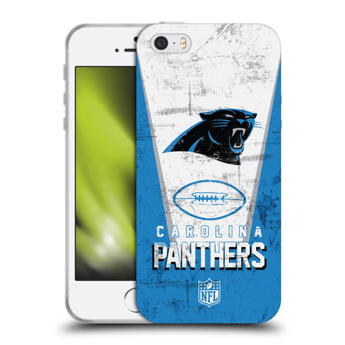 NFL Carolina Panthers Logo Art Banner Soft Gel Case for Apple iPhone 5 / 5s / iPhone SE 2016