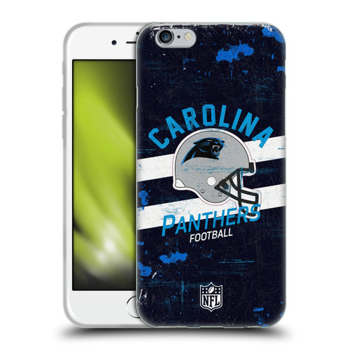 NFL Carolina Panthers Logo Art Helmet Distressed Soft Gel Case for Apple iPhone 6 / iPhone 6s
