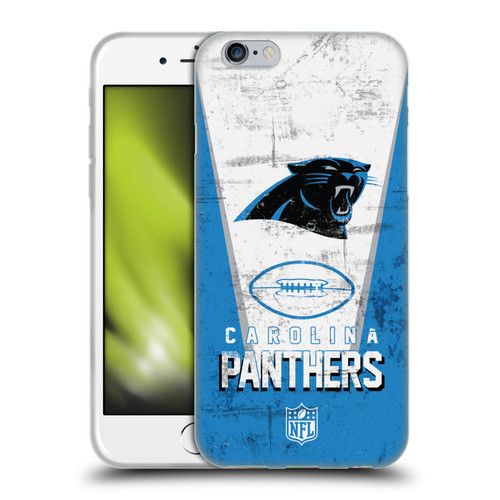 NFL Carolina Panthers Logo Art Banner Soft Gel Case for Apple iPhone 6 / iPhone 6s