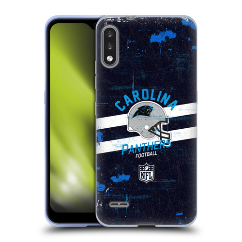 NFL Carolina Panthers Logo Art Helmet Distressed Soft Gel Case for LG K22