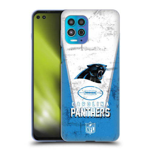 NFL Carolina Panthers Logo Art Banner Soft Gel Case for Motorola Moto G100