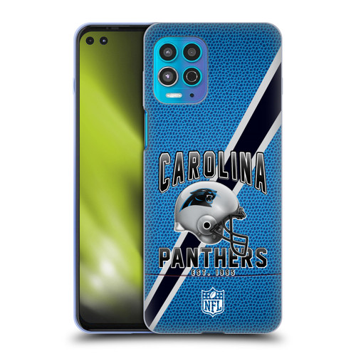 NFL Carolina Panthers Logo Art Football Stripes Soft Gel Case for Motorola Moto G100