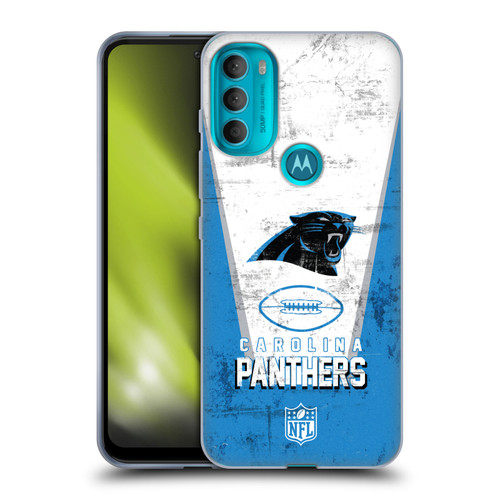 NFL Carolina Panthers Logo Art Banner Soft Gel Case for Motorola Moto G71 5G