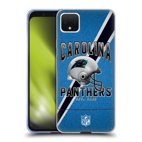 NFL Carolina Panthers Logo Art Football Stripes Soft Gel Case for Google Pixel 4 XL