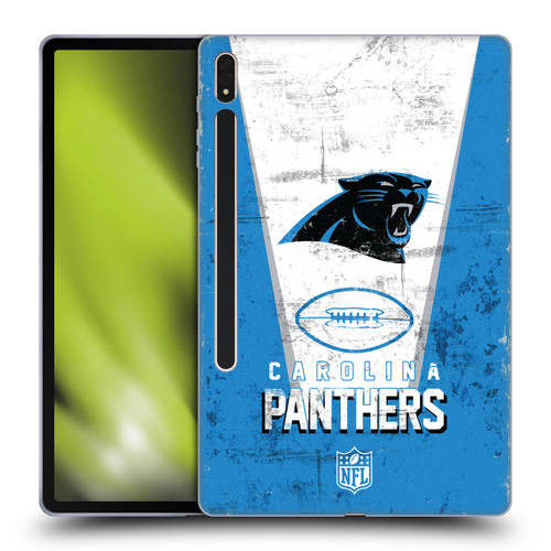 NFL Carolina Panthers Logo Art Banner Soft Gel Case for Samsung Galaxy Tab S8 Plus