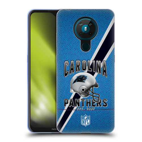 NFL Carolina Panthers Logo Art Football Stripes Soft Gel Case for Nokia 5.3