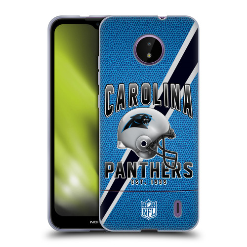 NFL Carolina Panthers Logo Art Football Stripes Soft Gel Case for Nokia C10 / C20
