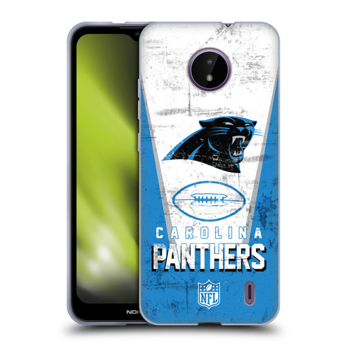 NFL Carolina Panthers Logo Art Banner Soft Gel Case for Nokia C10 / C20